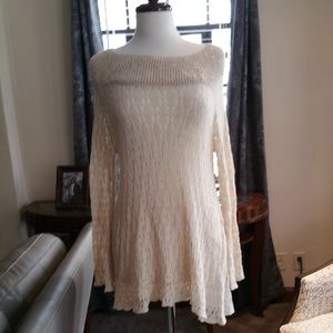 Le Moda Crochet Open Weave Tunic